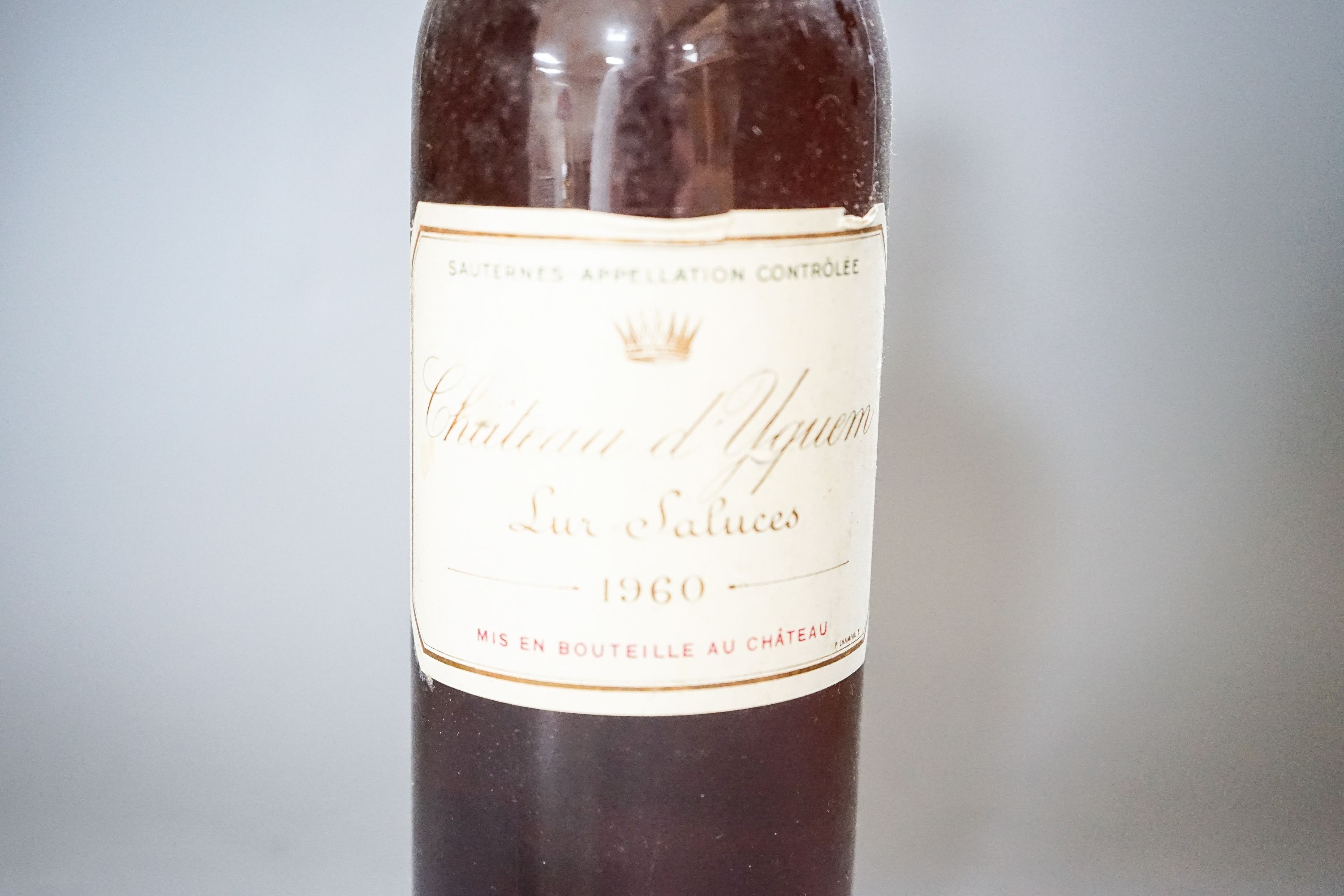 One bottle of Chateau d’Yquem 1960